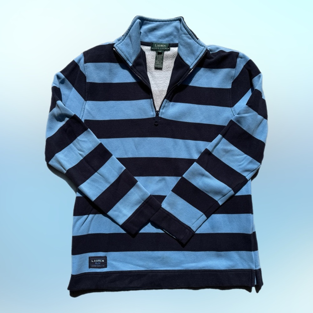 Lauren Ralph Lauren Marine Supply Blue Striped Pullover